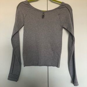 Stretchy Long Sleeve Ribbed Shirt